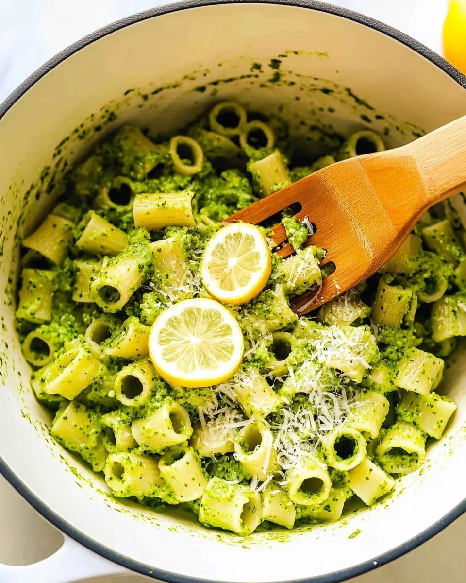 Creamy Lemon Broccoli Pesto Penne