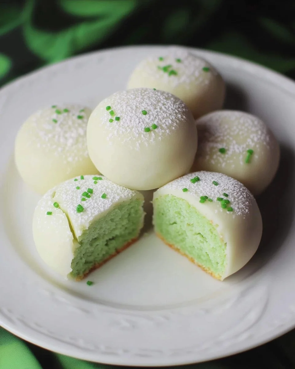 Lucky Green No-Bake Cake Batter Truffles