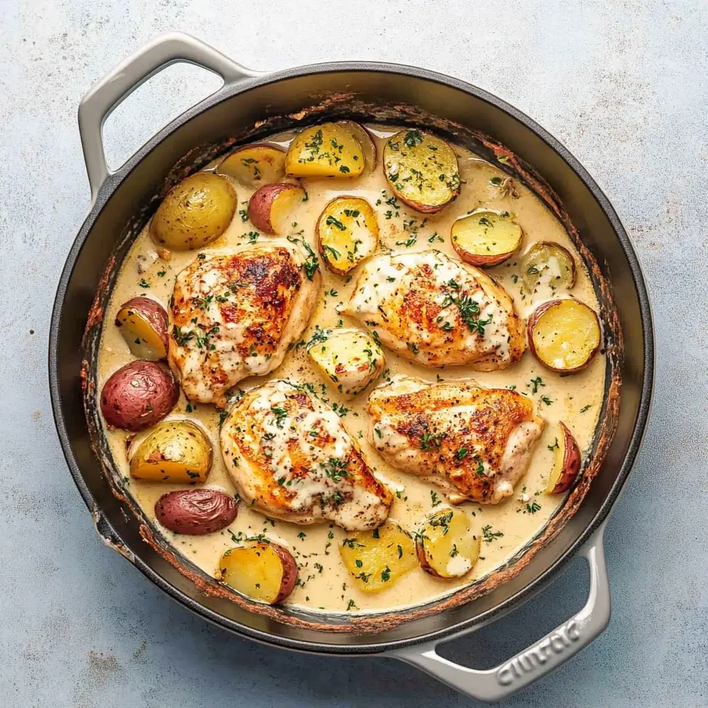 Creamy Dijon Chicken and Potatoes: A Quick Delight!