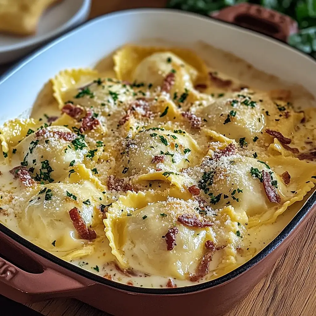 Creamy Ravioli Carbonara: Indulge in this Easy Recipe!
