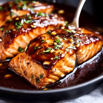 Honey-Glazed Salmon with Garlic Soy Sauce Delight