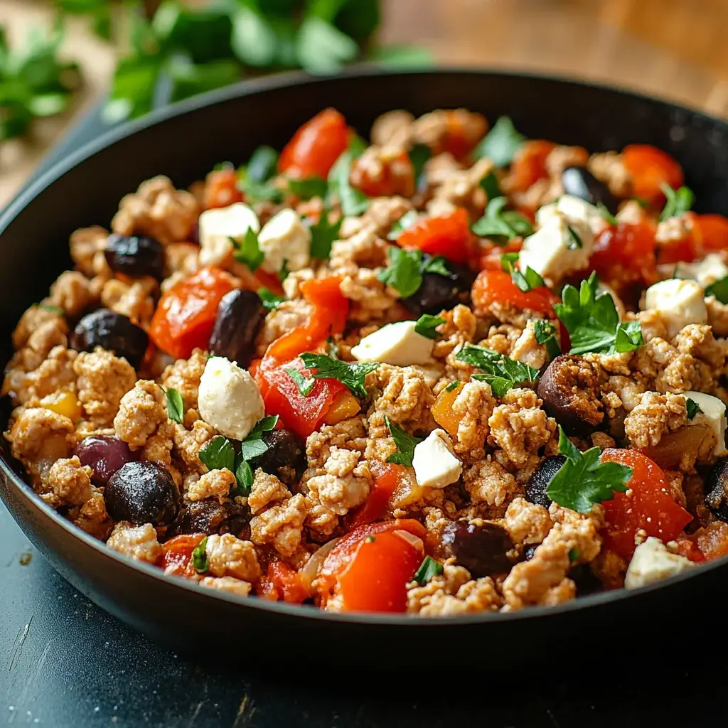 Mediterranean Ground Chicken Skillet: Deliciously Easy Recipe!
