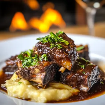 Savory Red Wine Braised Beef Short Ribs