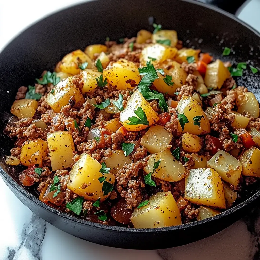Savory Ground Turkey and Potato Skillet for Dinner Delight