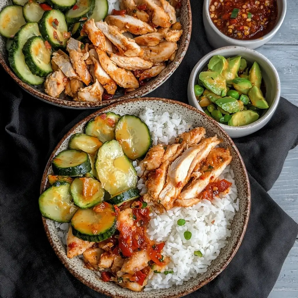 Sweet Chili Rotisserie Chicken Bowls: Quick and Easy Recipe!