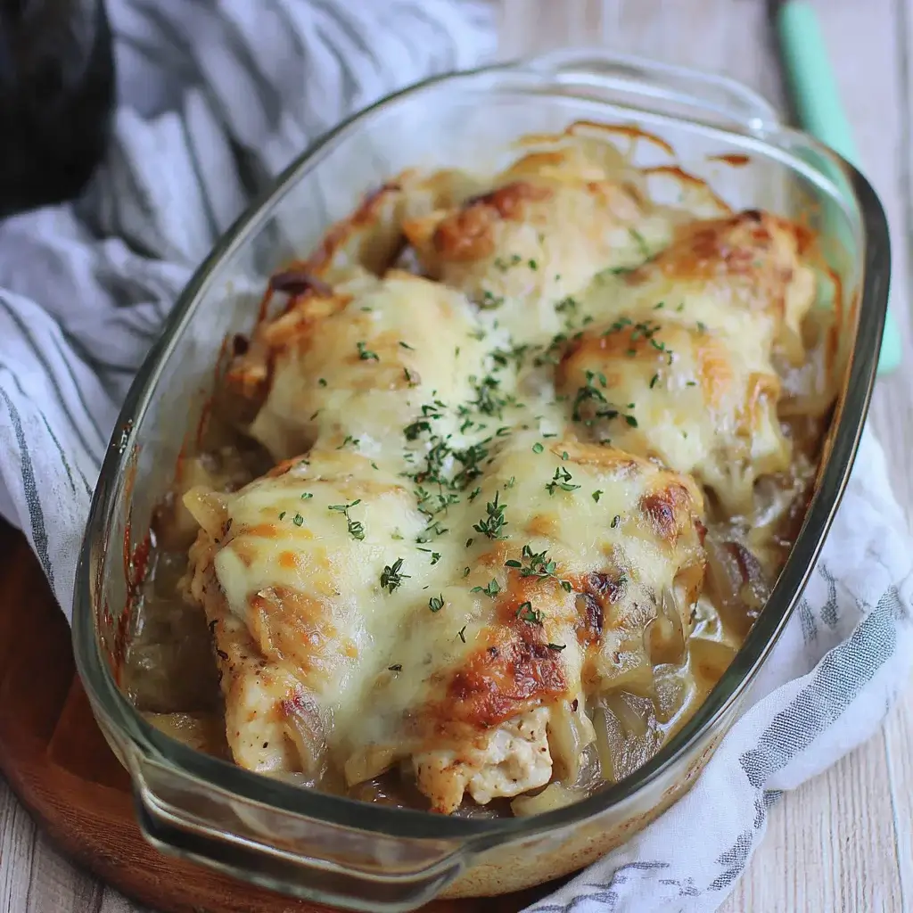 French Onion Chicken Bake: A Savory Dinner Delight!