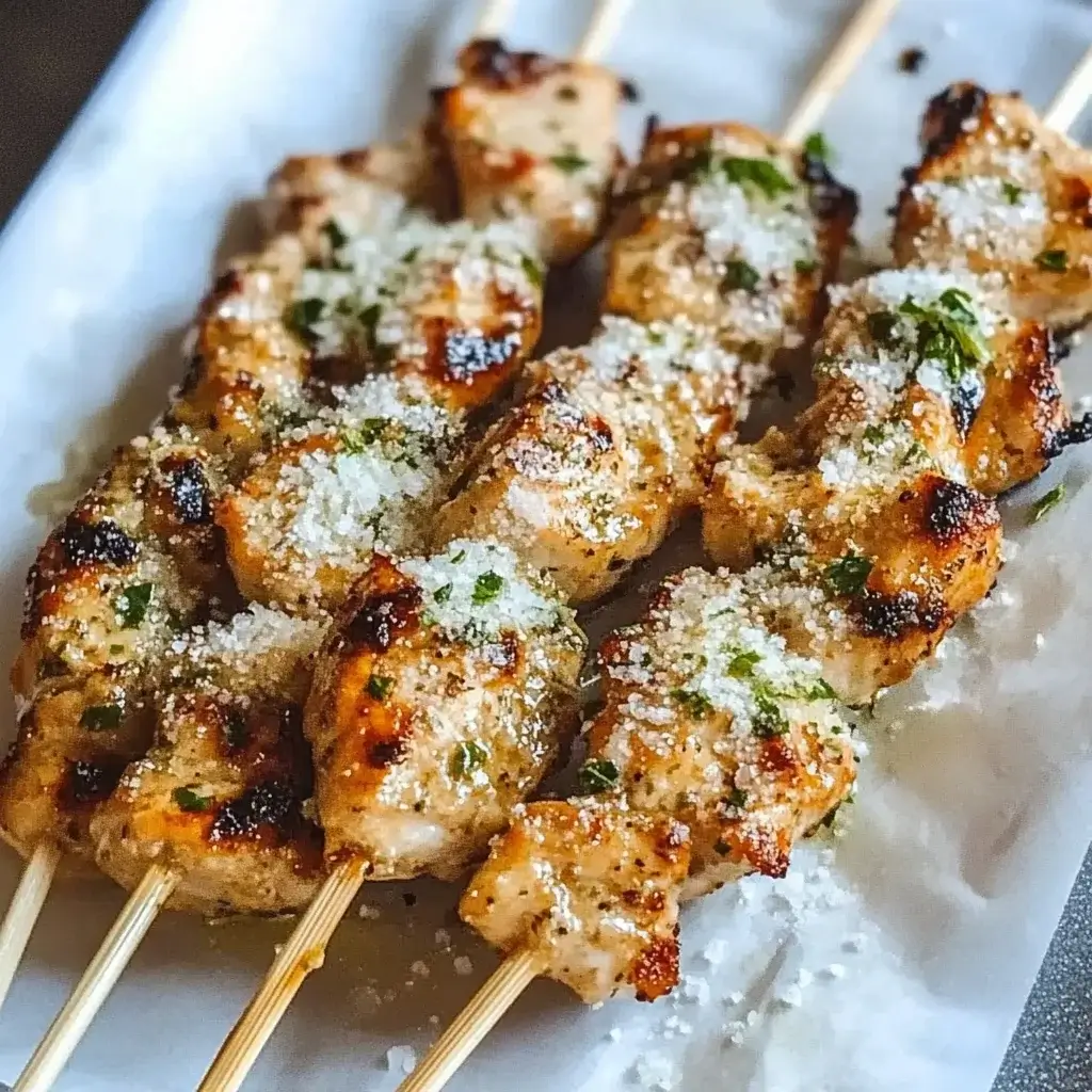 Grilled Ranch Garlic Parmesan Chicken Skewers that Impress!