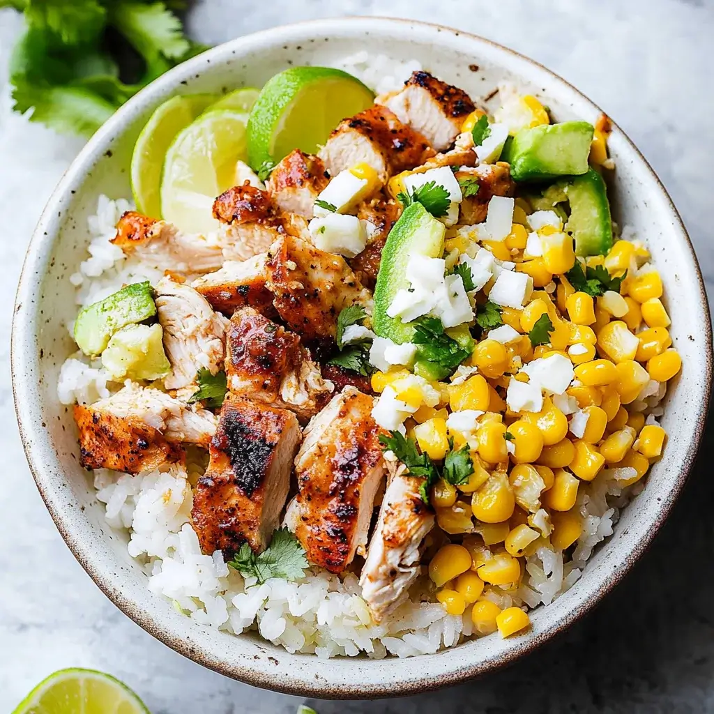 Mexican Street Corn Chicken Rice Bowl: A Flavorful Delight!