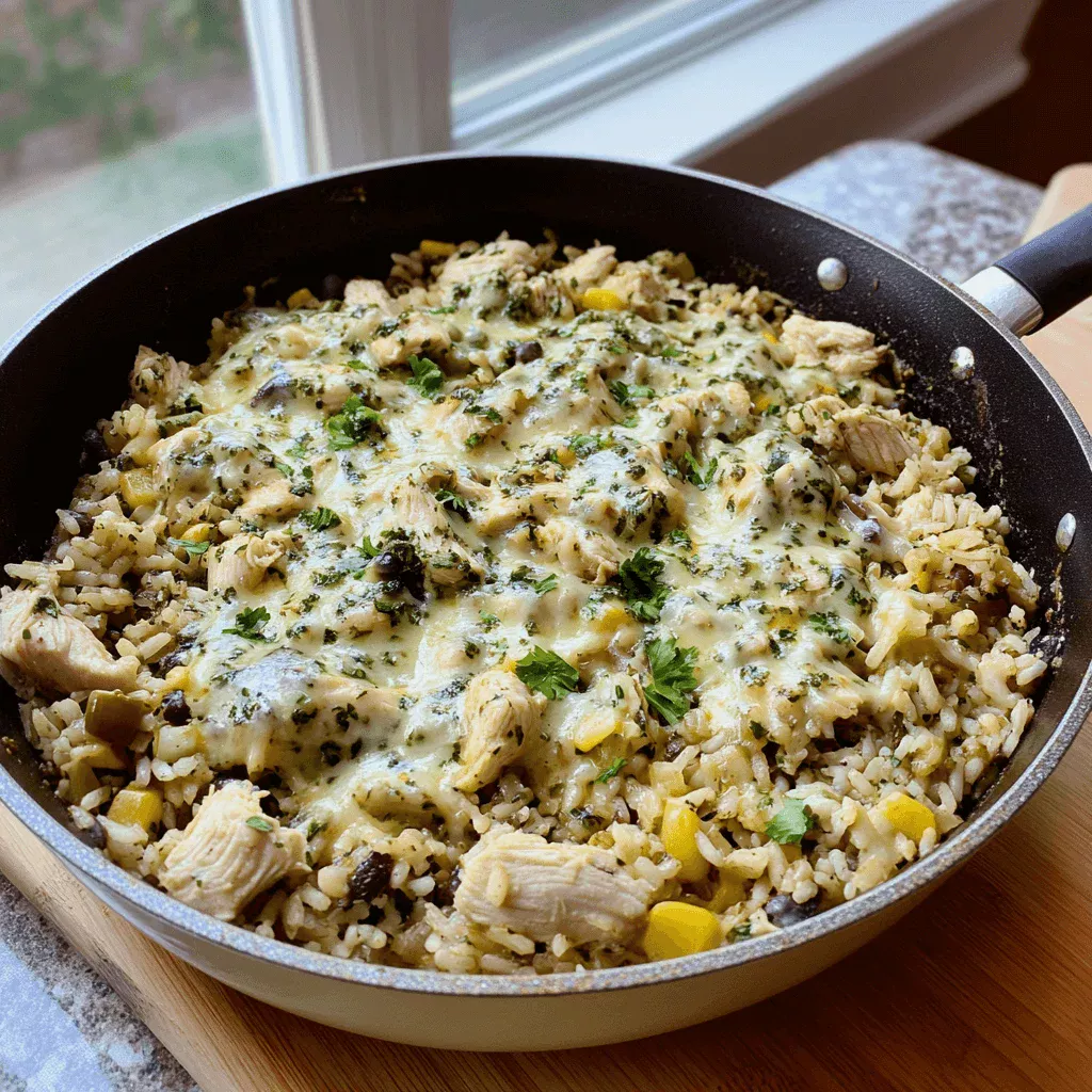 Salsa Verde Chicken Rice Skillet: A Flavorful Dinner Delight