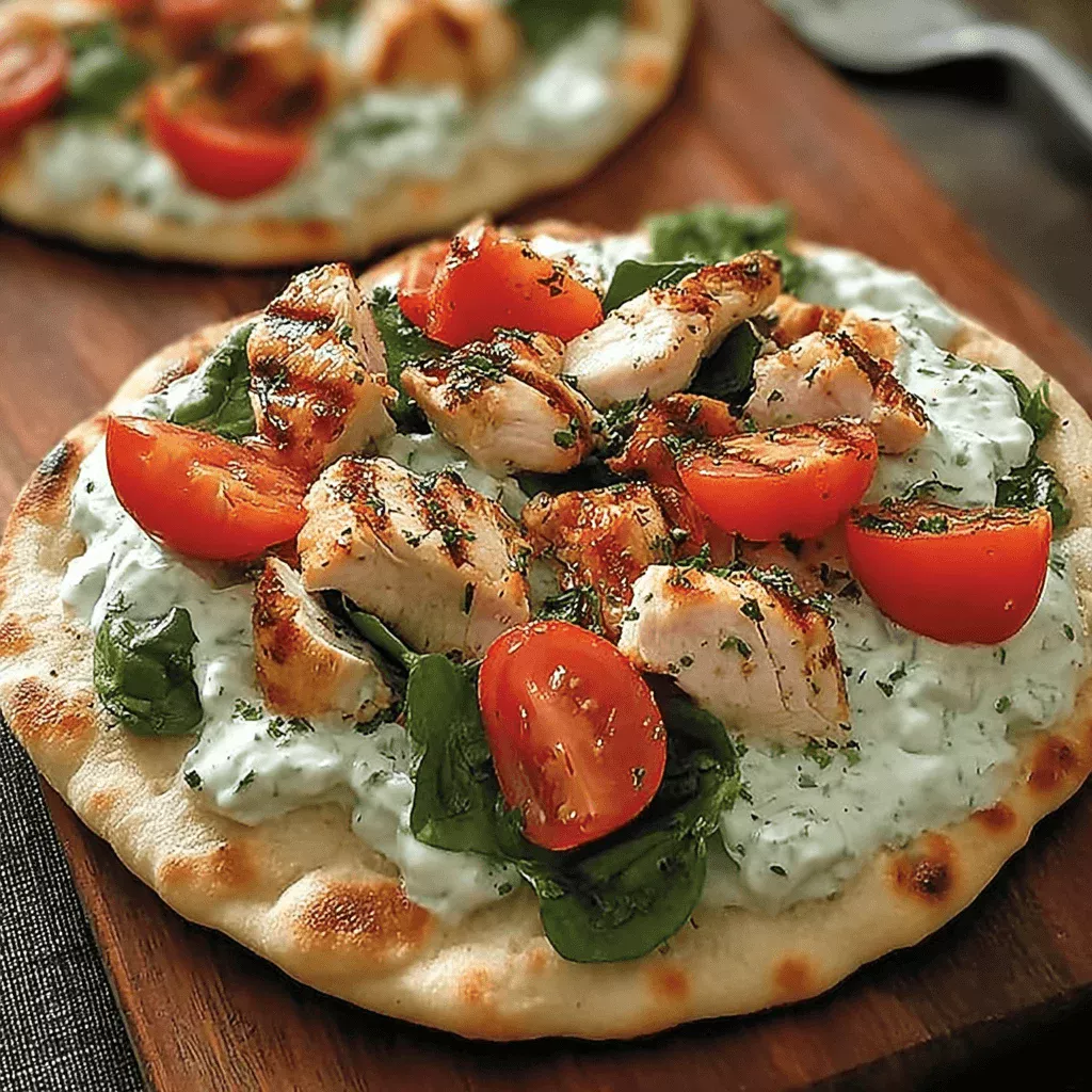 Tzatziki Chicken Veggie Naan Pizza: A Flavorful Delight!