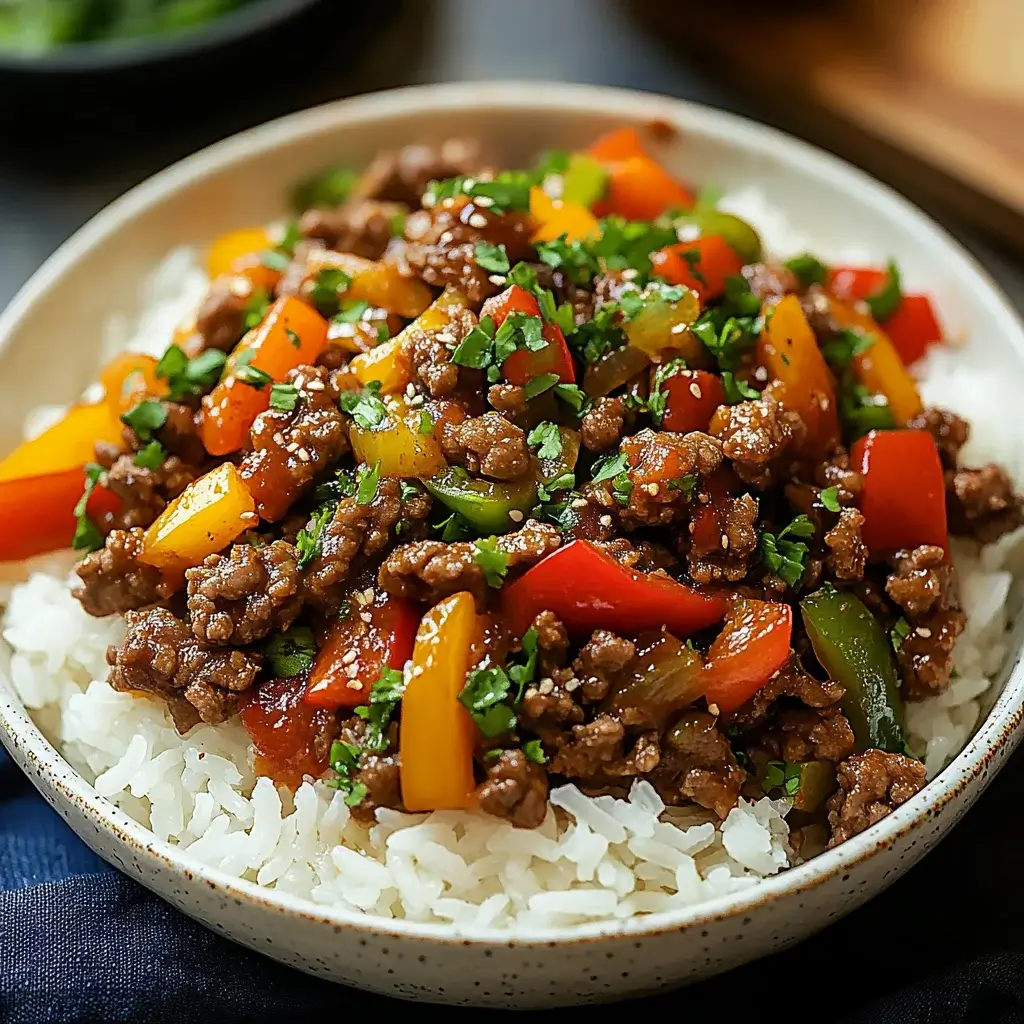 Beef and Pepper Rice Bowl: A Flavorful Dinner Delight!