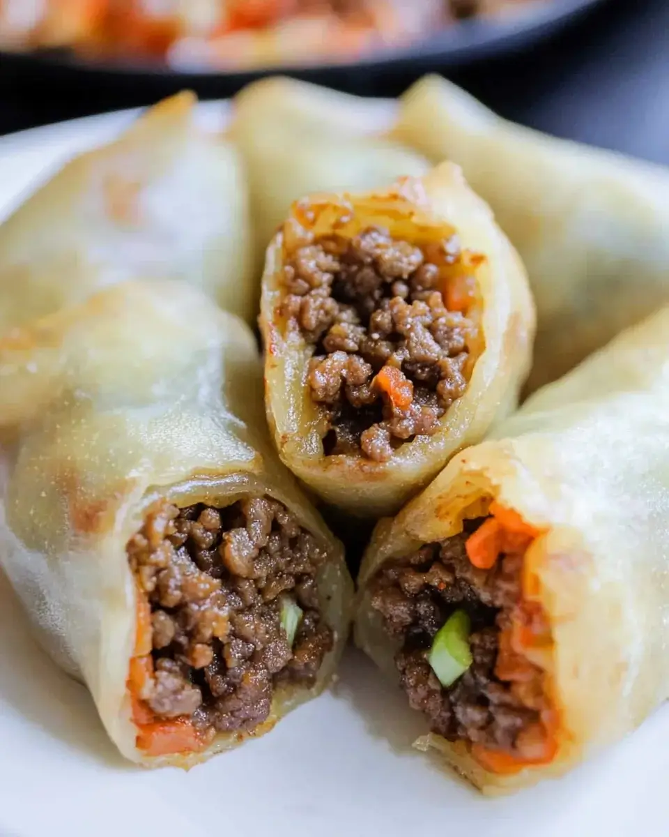 Korean Ground Beef Egg Rolls: Delicious & Easy Recipe!