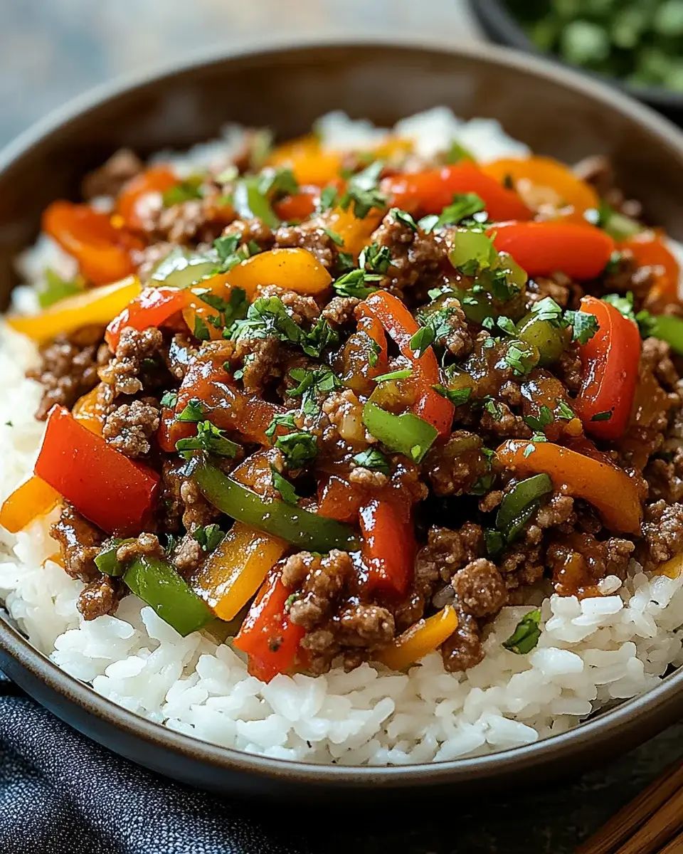 Quick Beef and Pepper Rice Bowls You Can Make Tonight!
