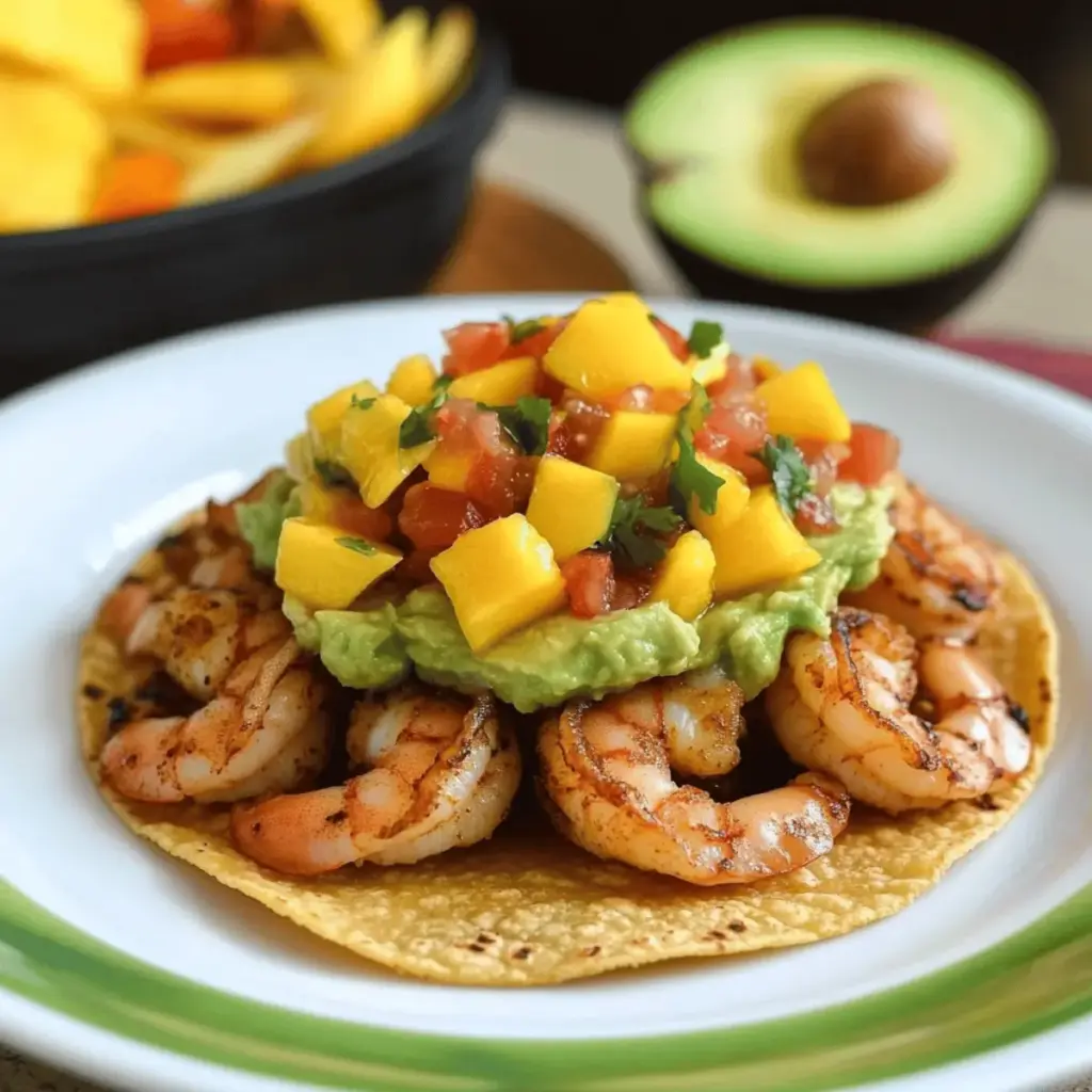 Shrimp Tostadas with Mango