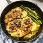 Lemon Butter Chicken Piccata with Pesto Polenta Bliss