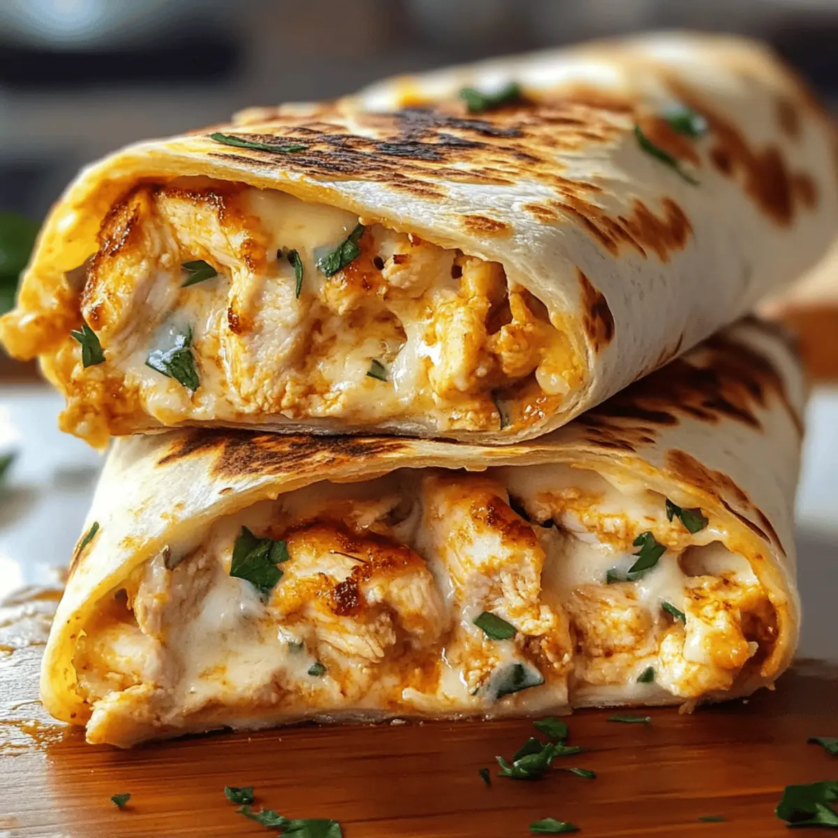 Ooey-Gooey Cheesy Garlic Chicken Wraps That Satisfy Every Bite