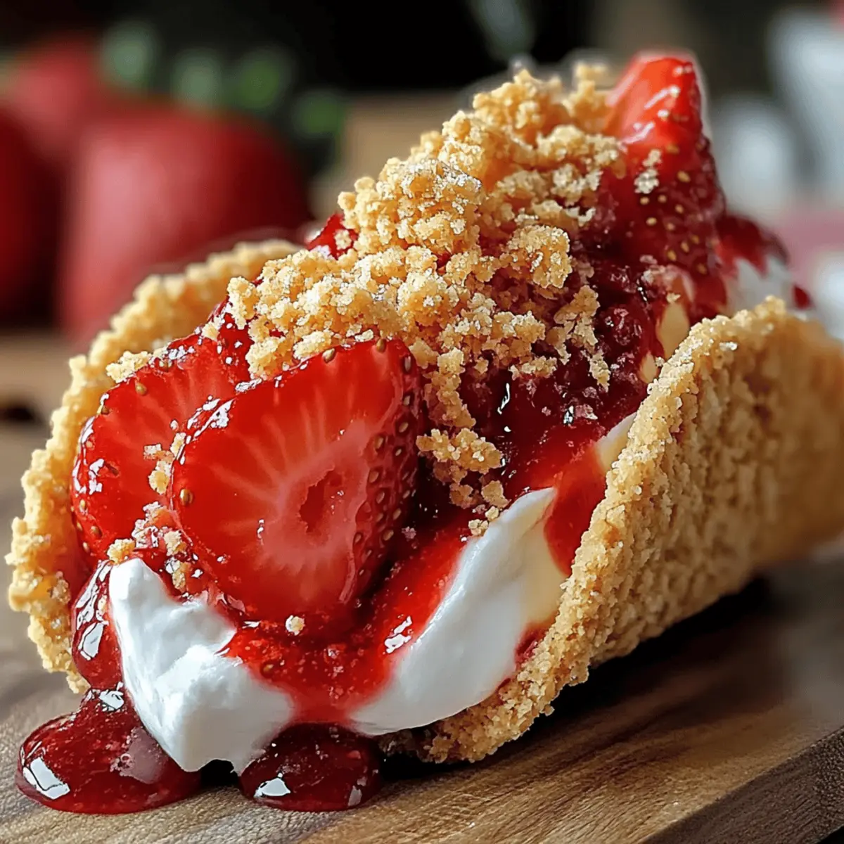 Strawberry Crunch Cheesecake Tacos