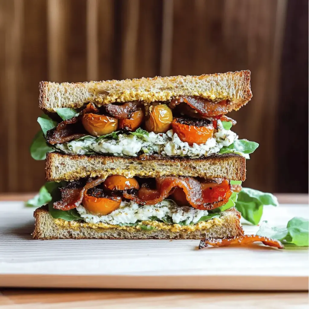 Roasted Tomato Goat Cheese BLT Sandwich