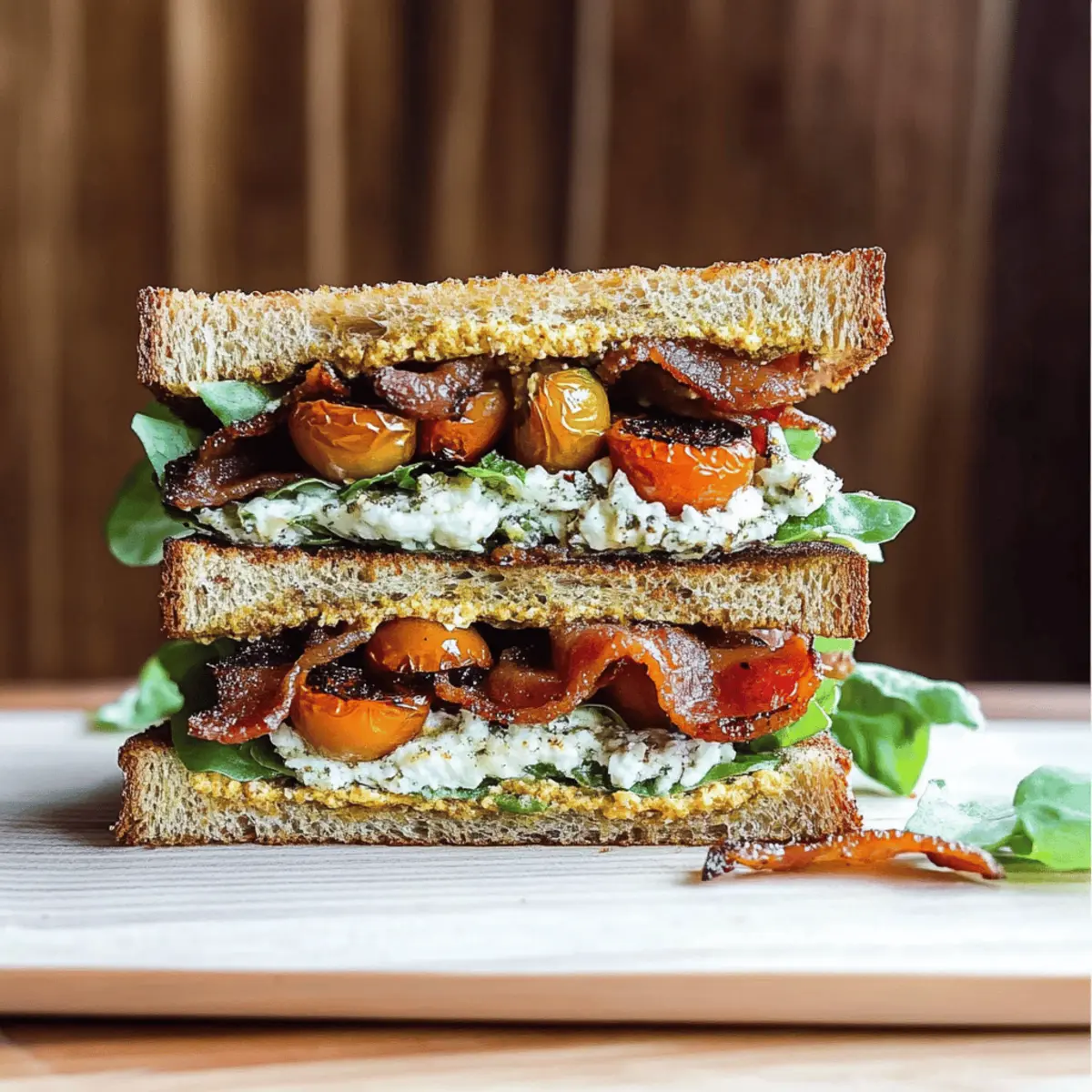 Roasted Tomato Goat Cheese BLT Sandwich
