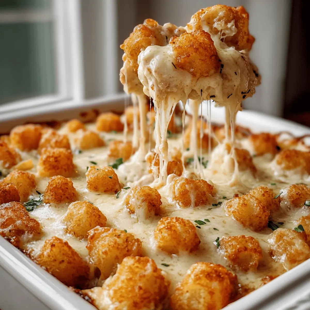 Irresistible Chicken Alfredo Tater Tot Casserole Your Family Will Love