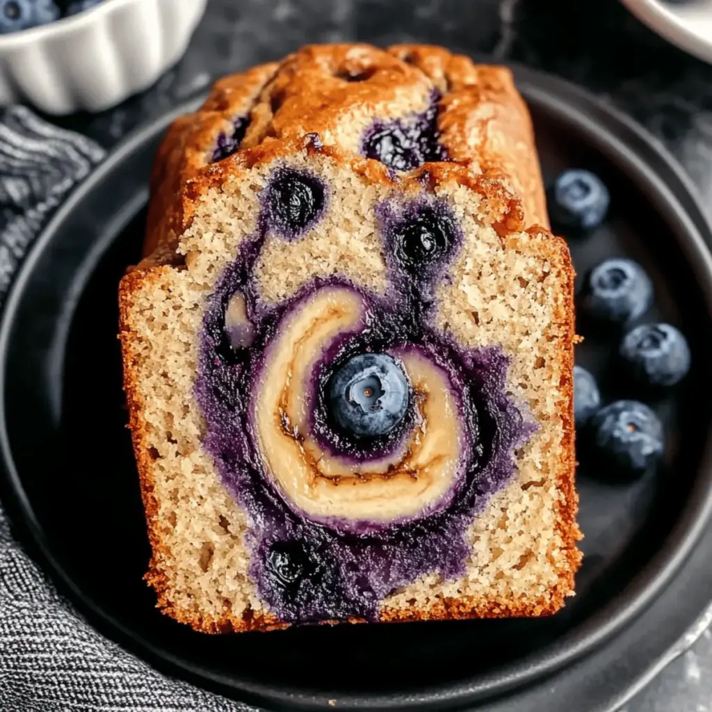 Blueberry Cinnamon Swirl Banana Bread