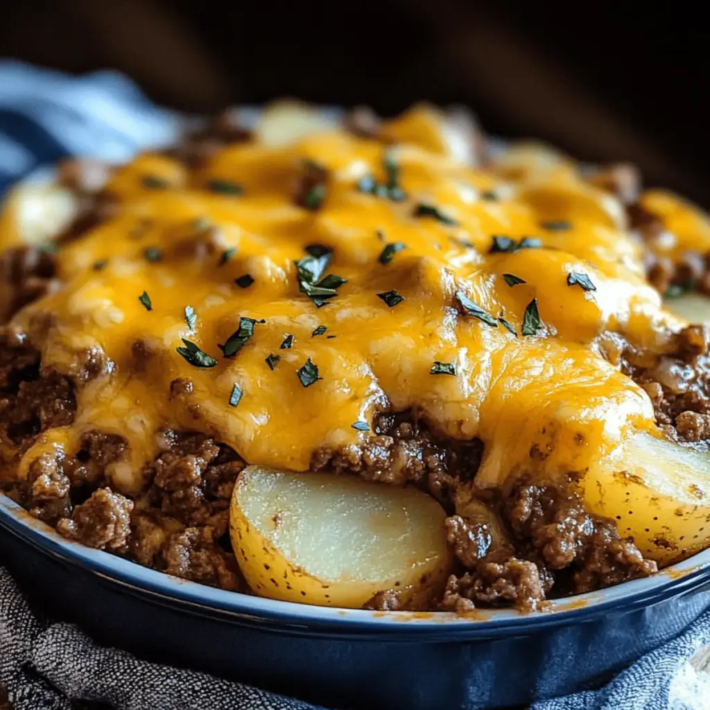 Cheesy Ground Beef & Potato Casserole