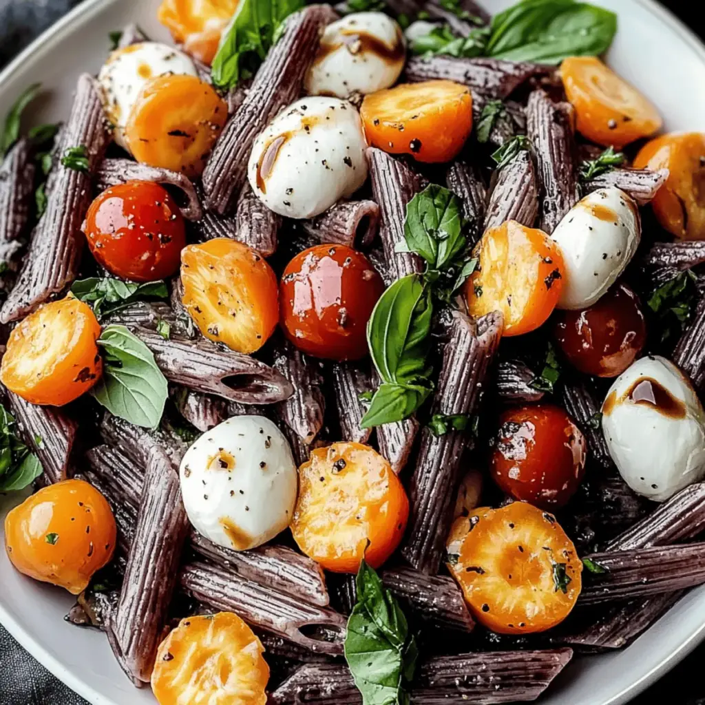 Halloween Caprese Pasta Salad