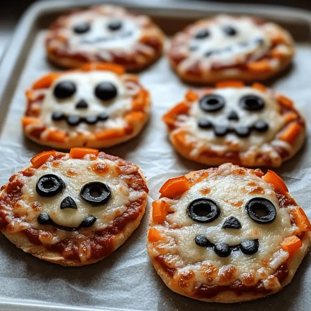 Halloween Mini Pizzas