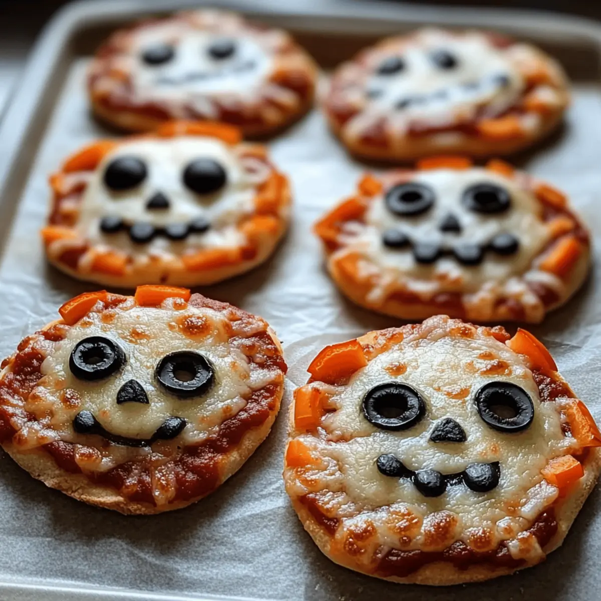 Halloween Mini Pizzas