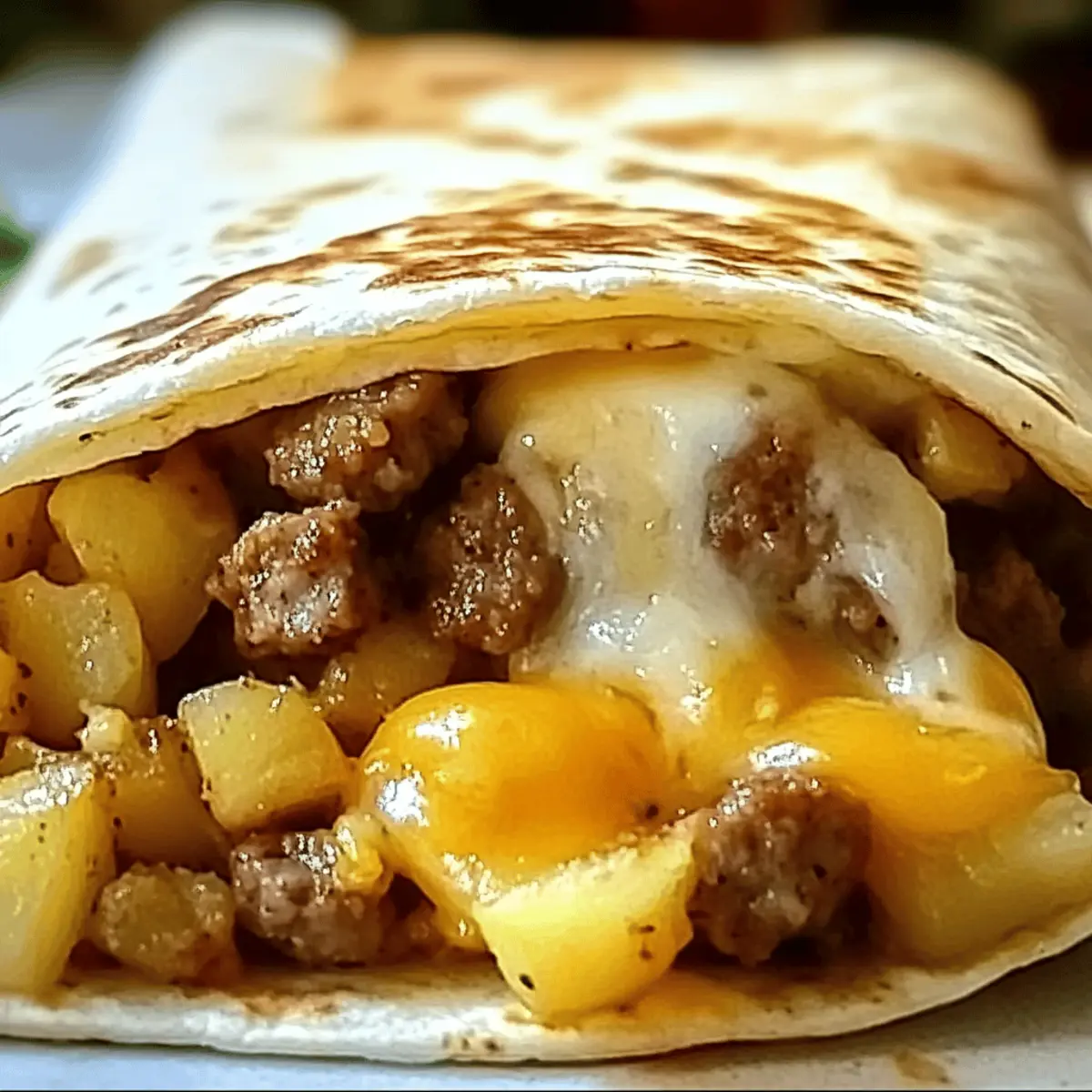 Sausage, Cheese & Potato Breakfast Wraps