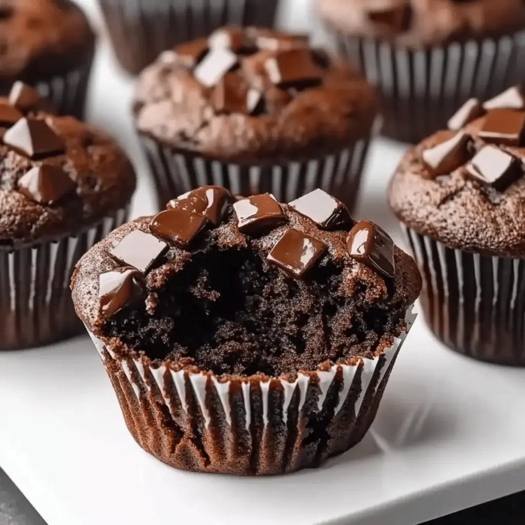 Sour Cream Double Chocolate Muffins