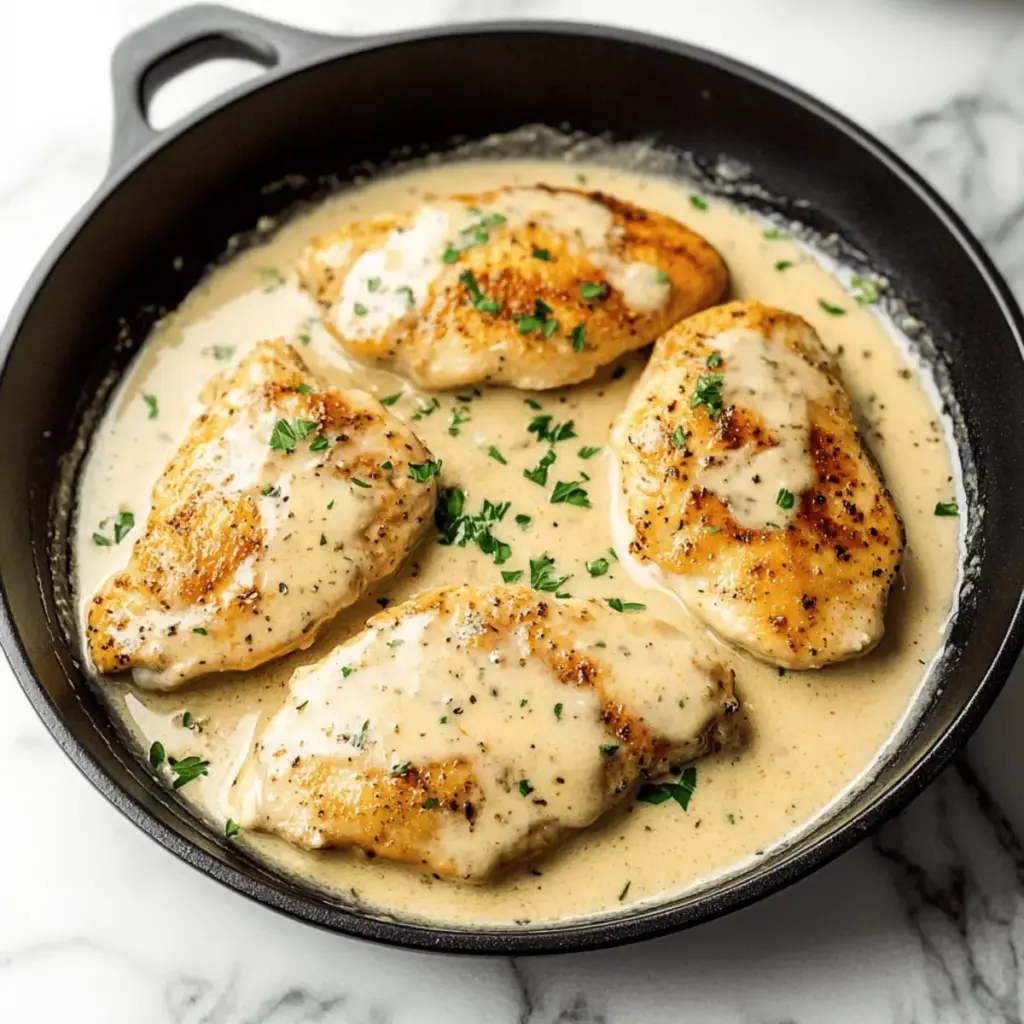 Creamy Chicken in White Wine Sauce