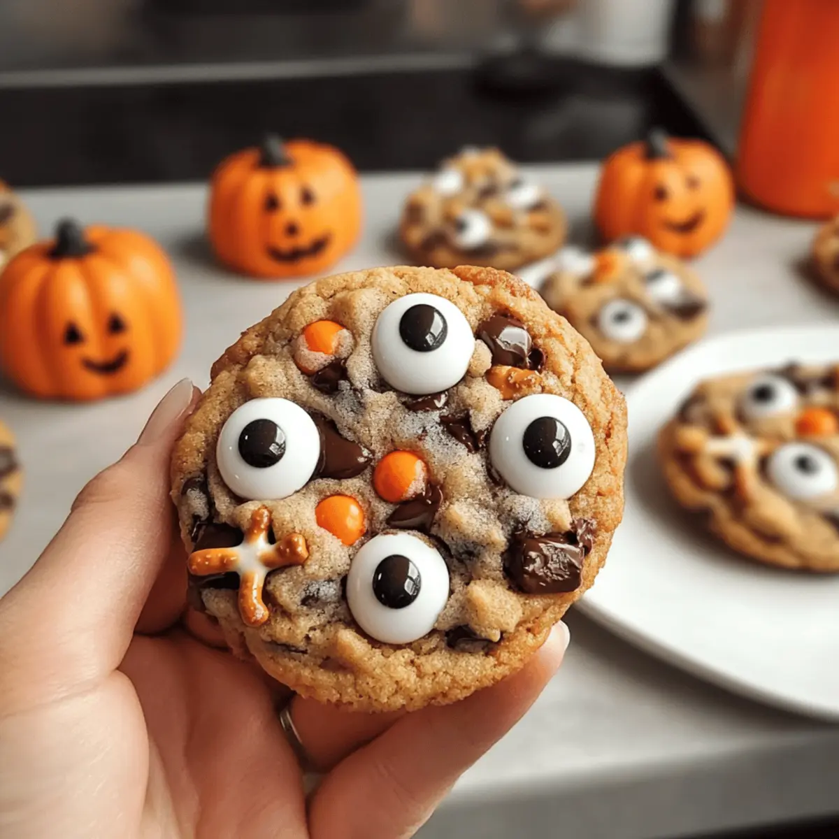 Halloween Cookies with Chocolate Chips