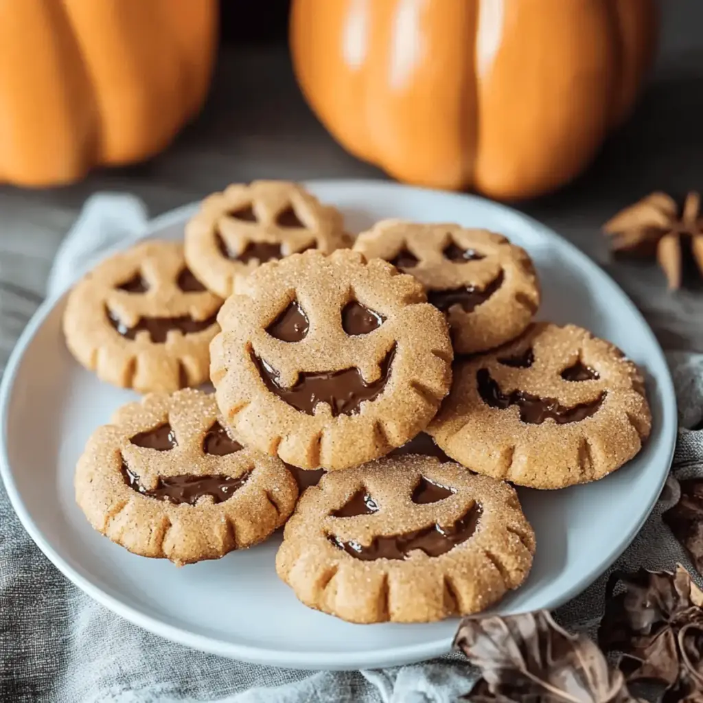 Spooky Stuffed Pumpkin Cookies