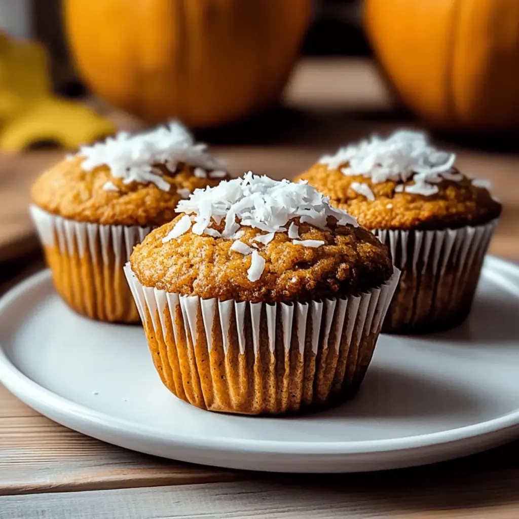 Healthy Pumpkin Coconut Muffins