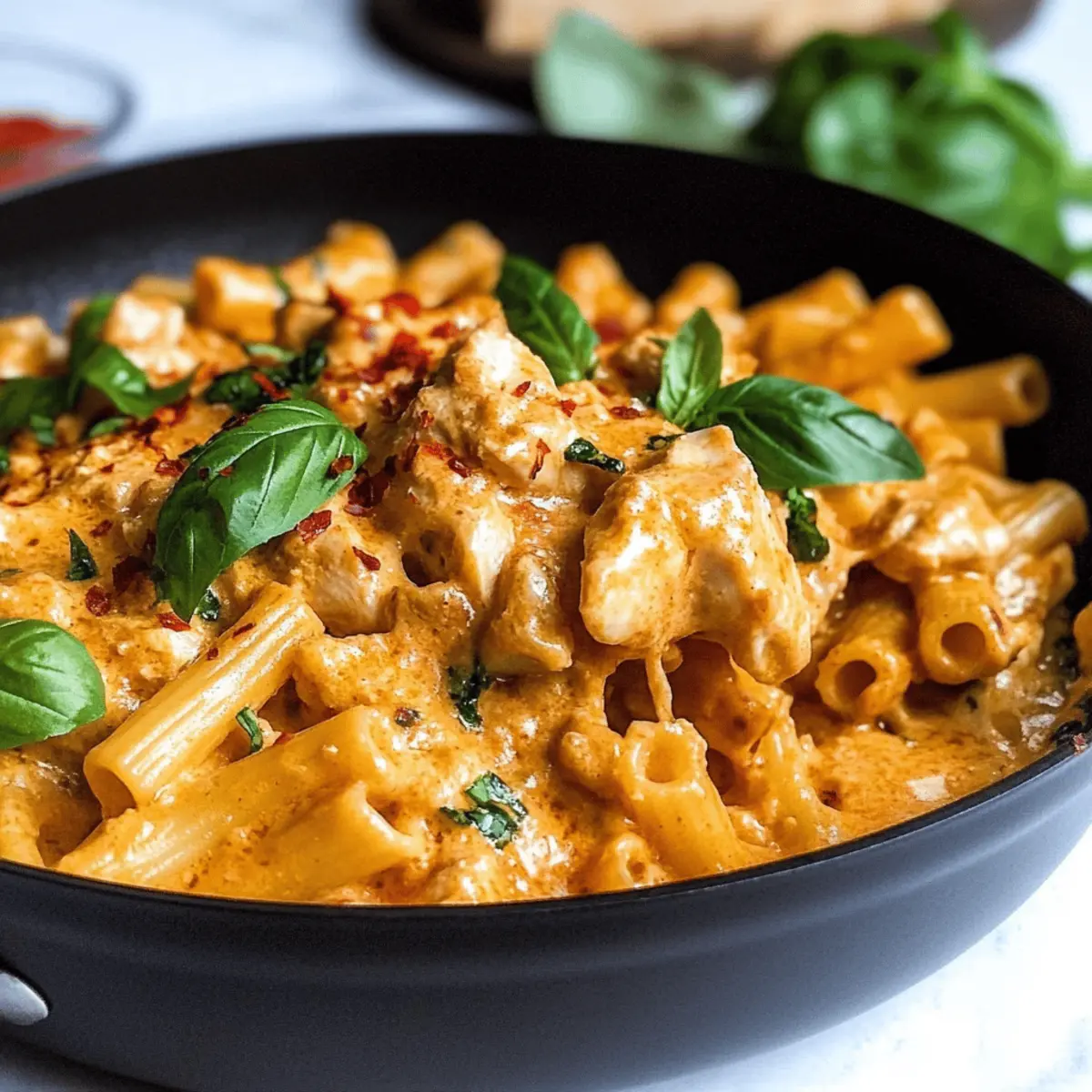 Creamy Chicken Mozzarella Pasta