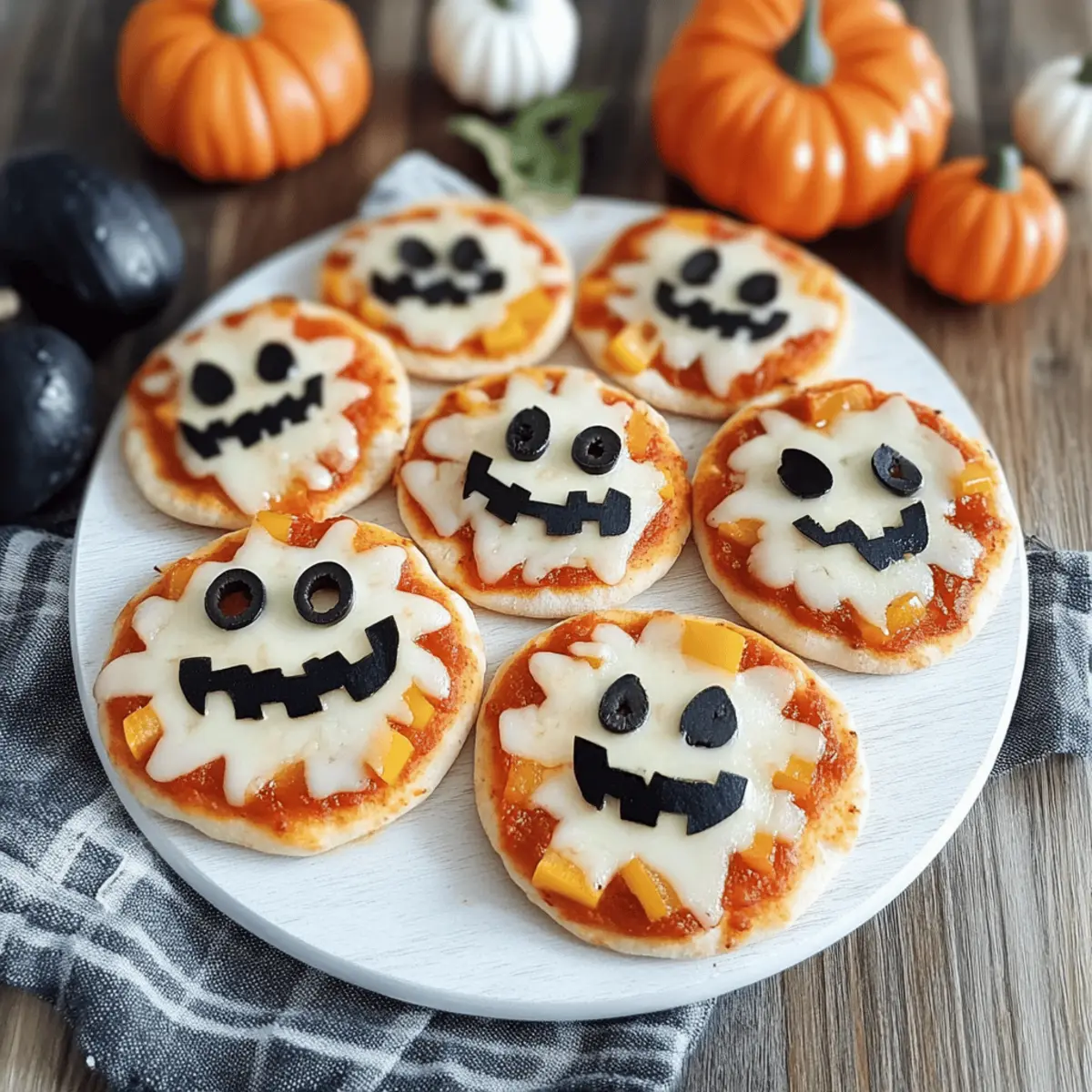 Mini Halloween Pizzas