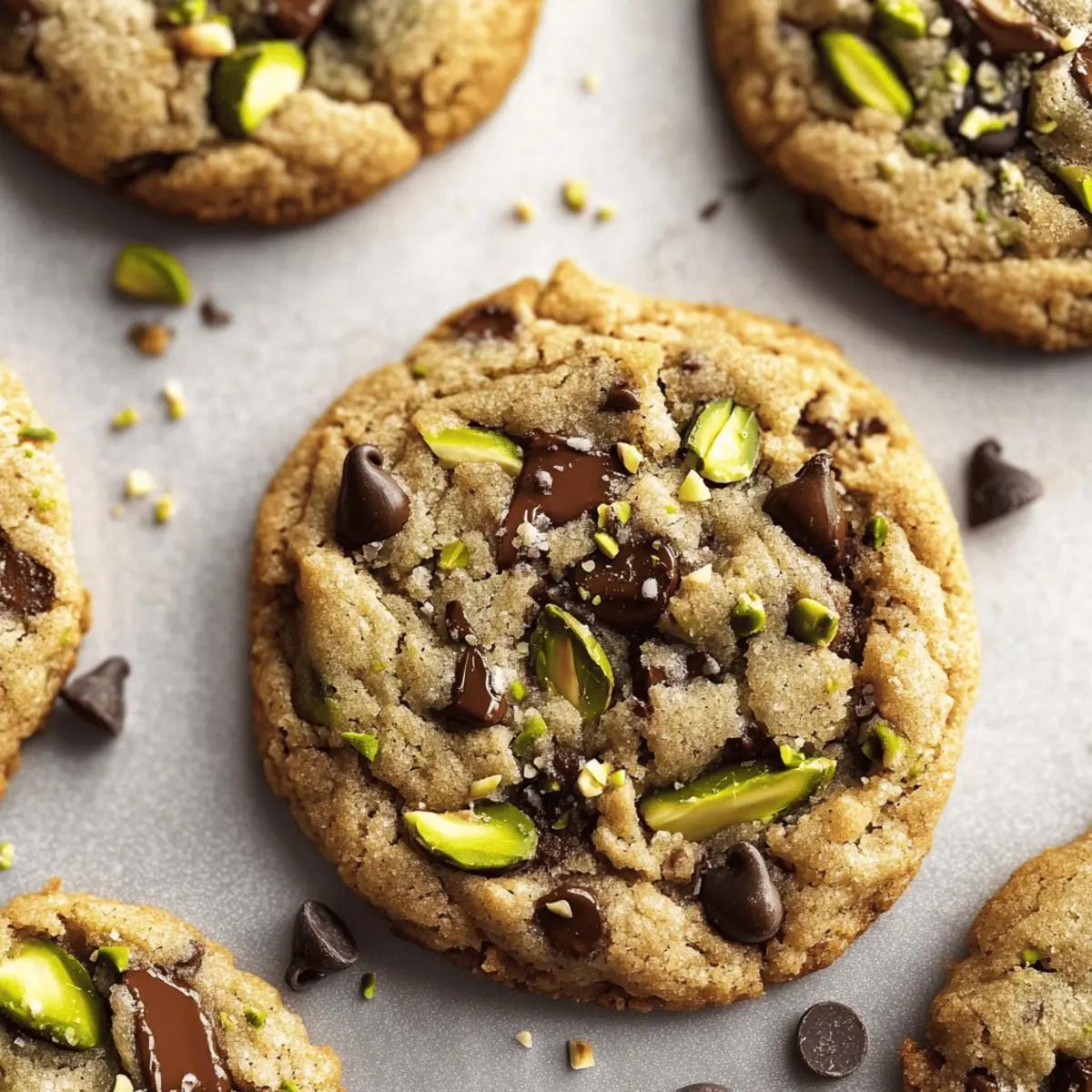 Pistachio Cream Chocolate Chip Cookies
