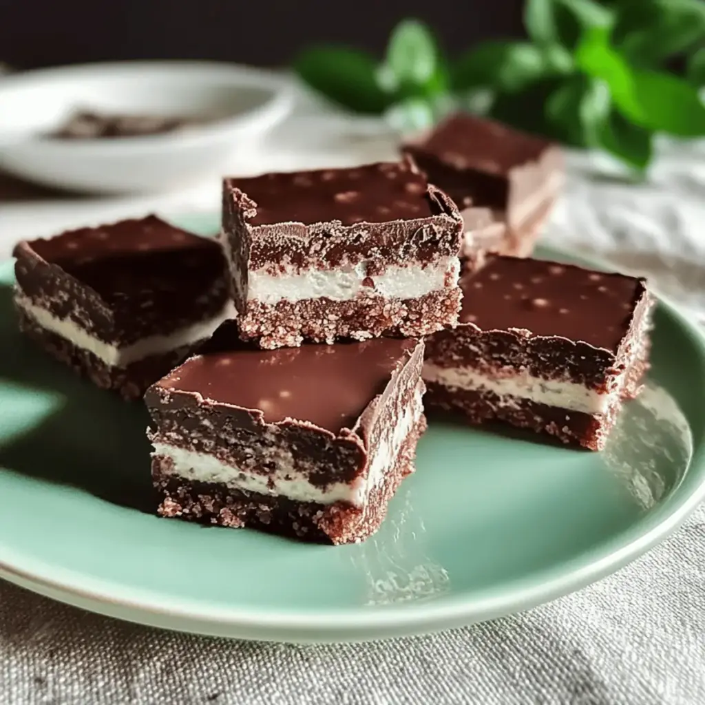 Dark Chocolate Peppermint Slice