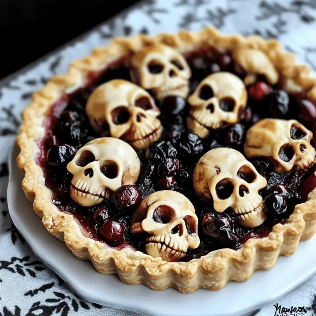 Spooky Halloween Shrunken Head Pie