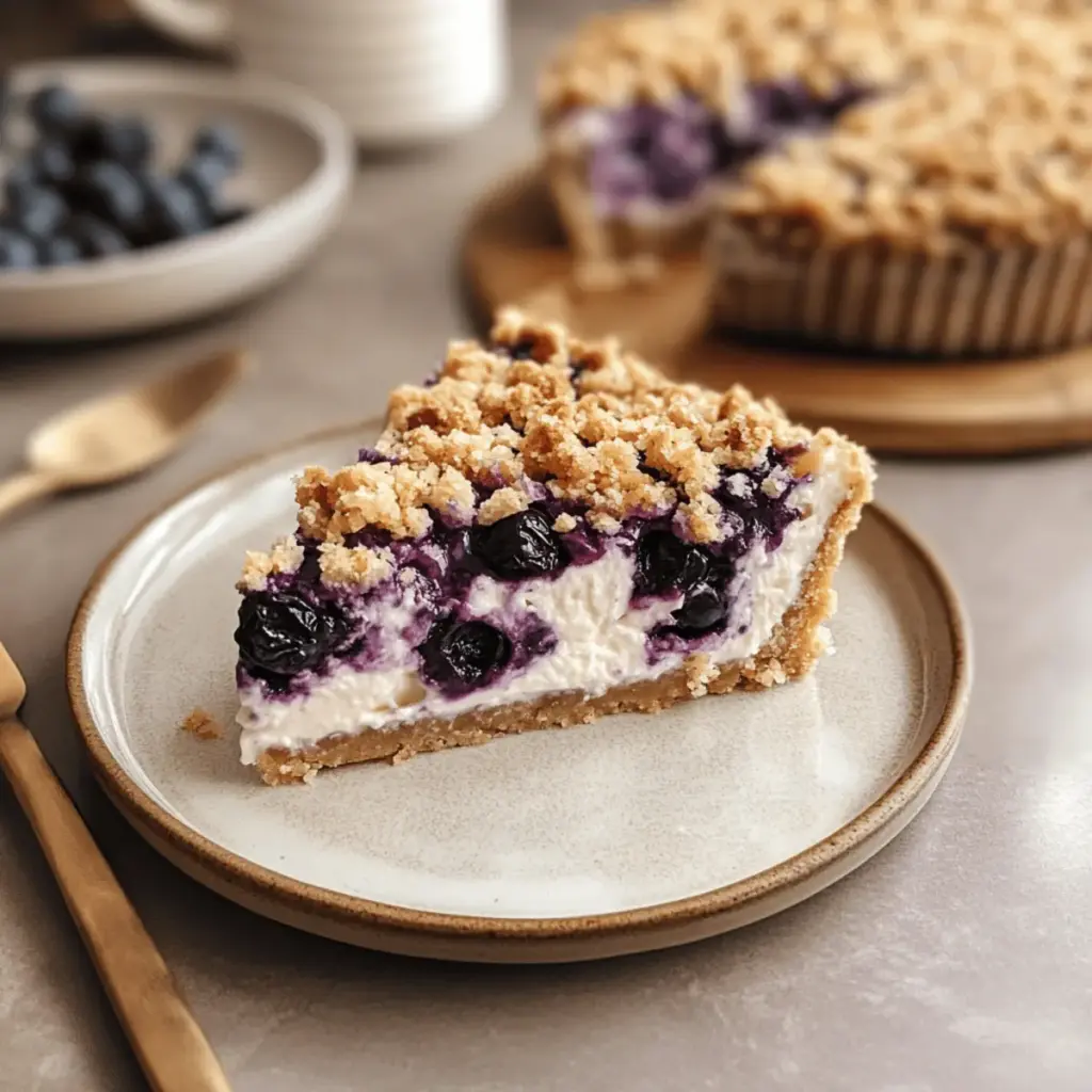 Blueberry Crumble Cheesecake