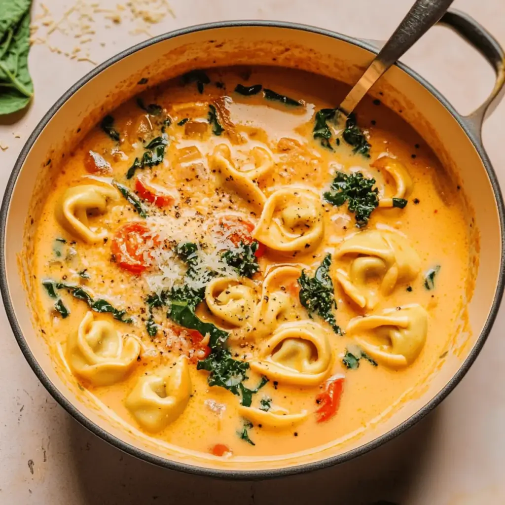 Creamy Tuscan Tortellini Soup