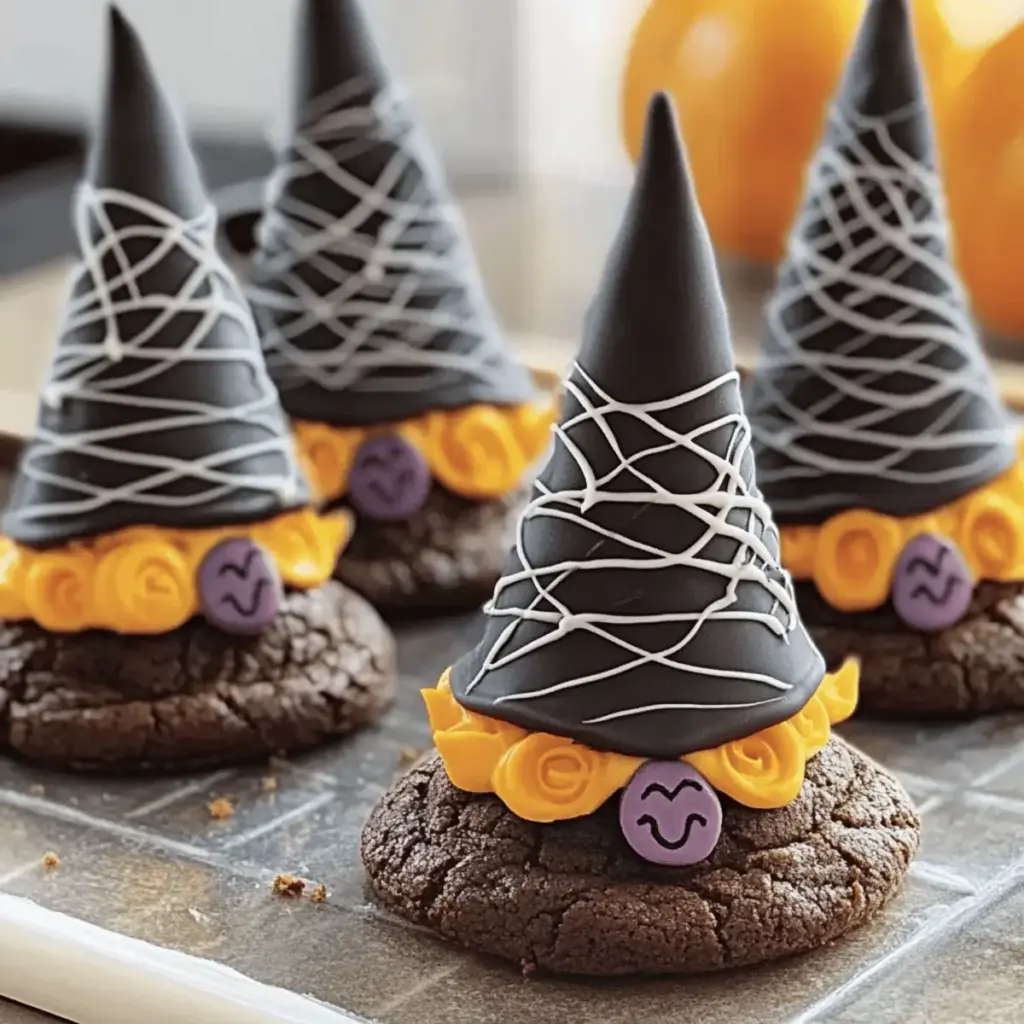 Fun Halloween Witch Hat Cookies