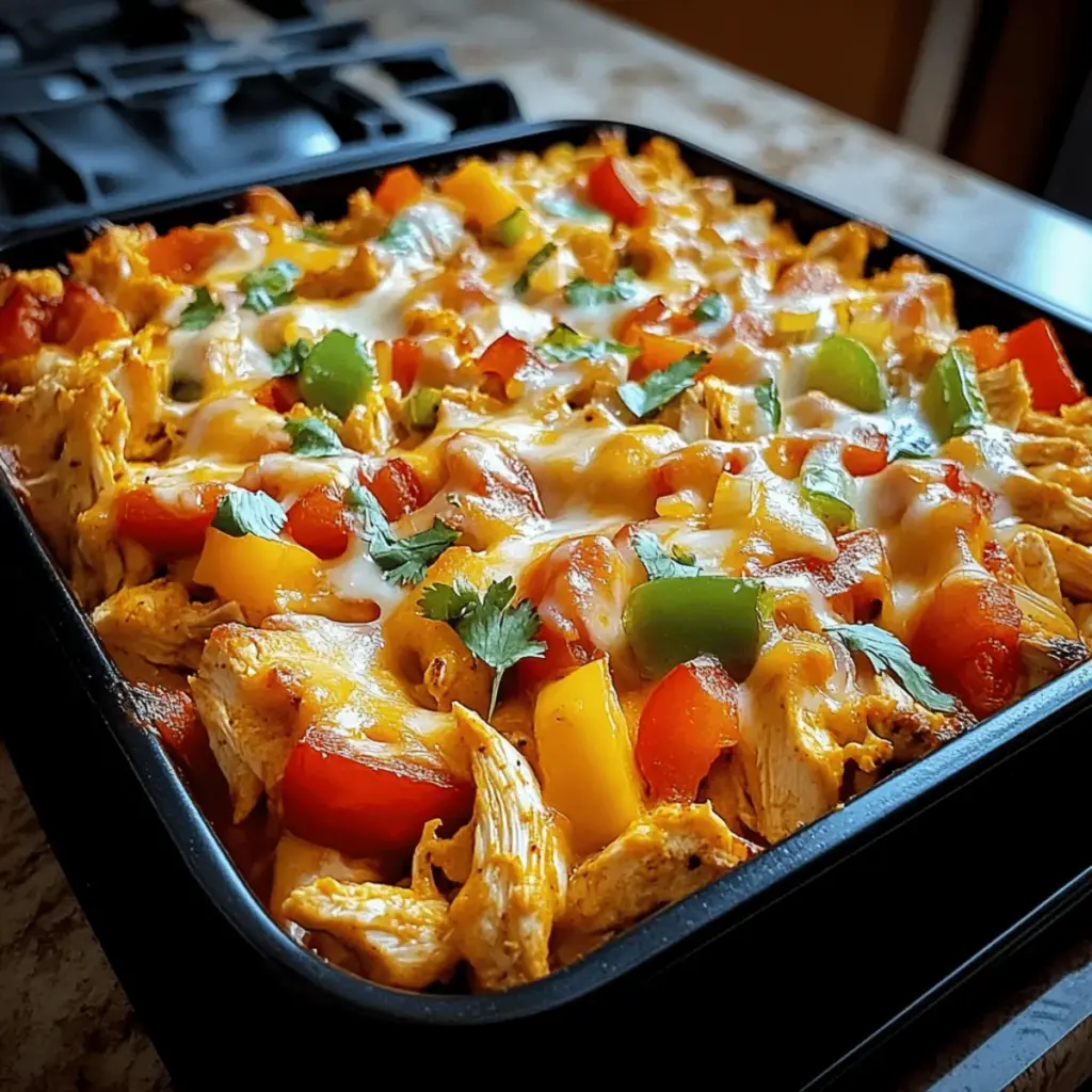 Creamy Fajita Chicken Casserole