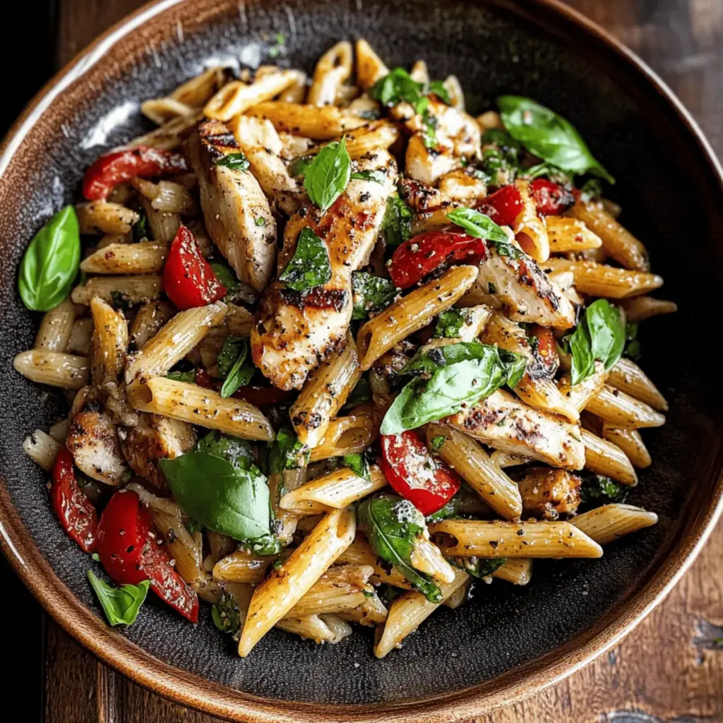 Grilled Chicken Pasta Salad with Balsamic Vinaigrette