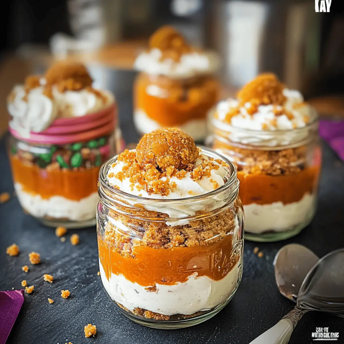 Motichoor Ladoo Cheesecake Jars