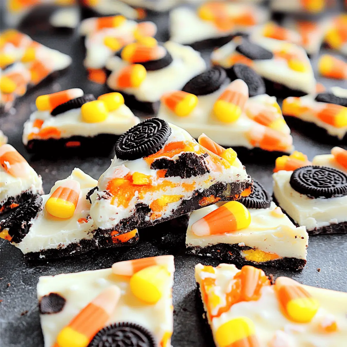 White Chocolate Halloween Oreo Bark