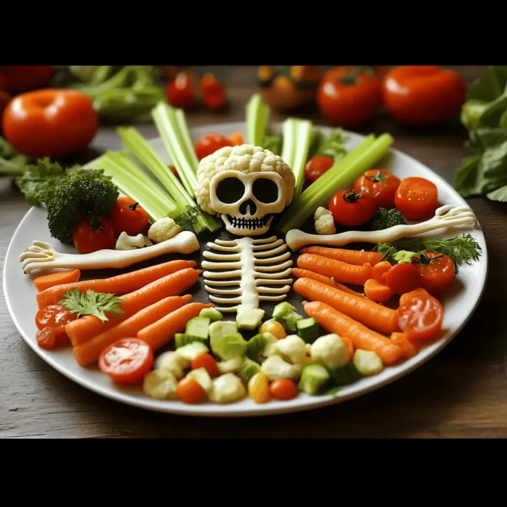 20-Minute Skeleton Veggie Platter