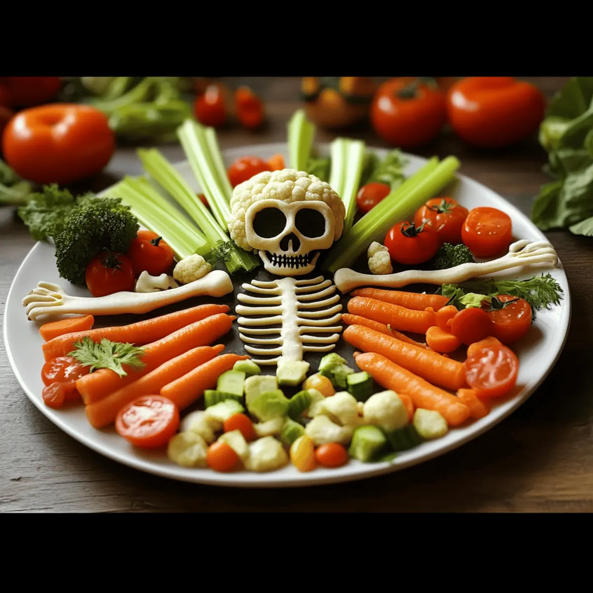 20-Minute Skeleton Veggie Platter