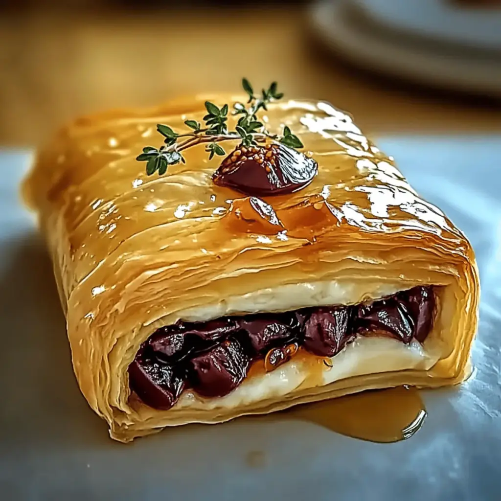 Baked Brie in Puff Pastry with Honey & Pecans